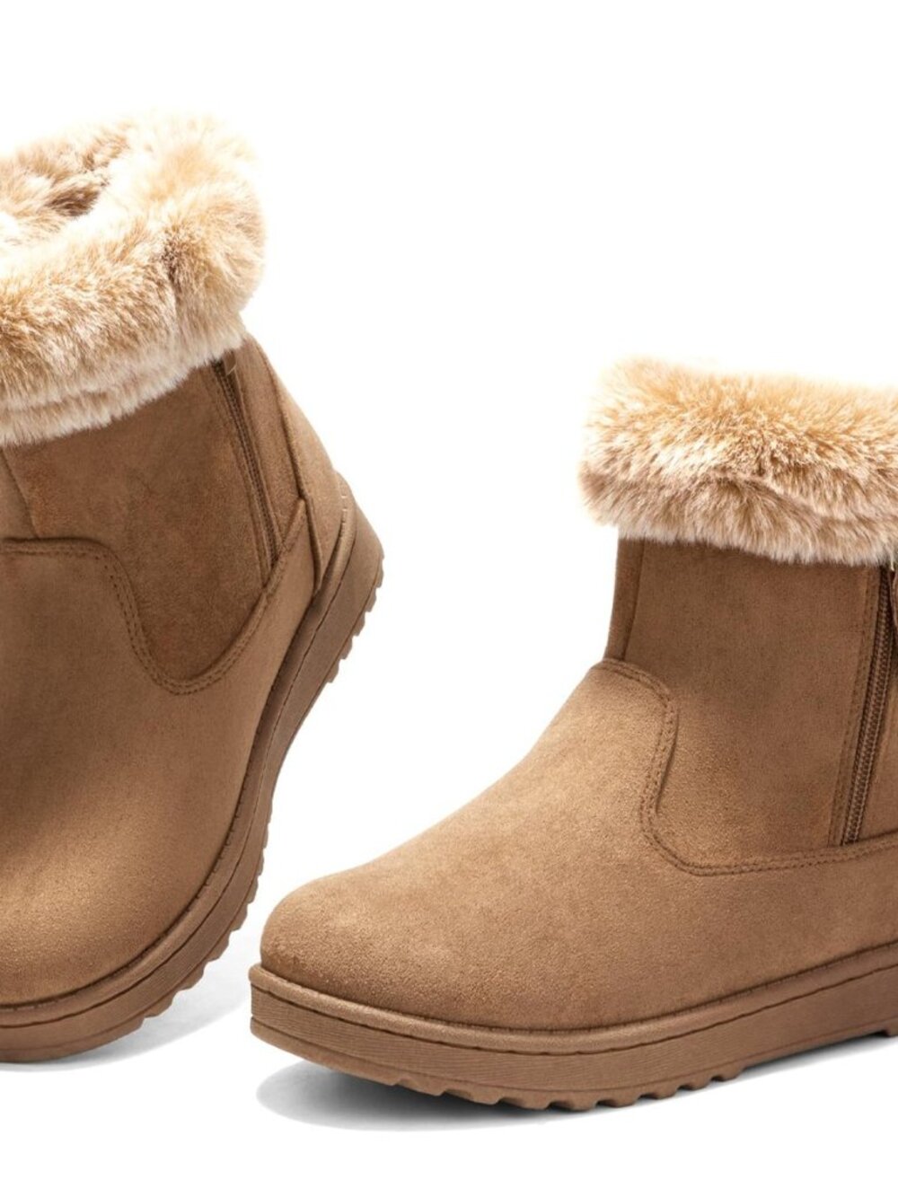 Women's Winter Snow Boots Fuzzy Mini Ankle Booties